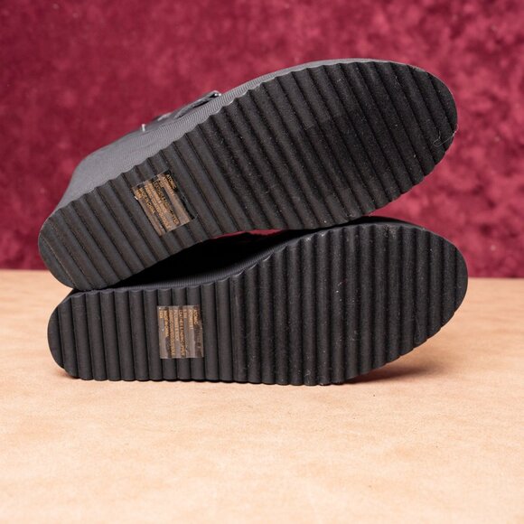 Steve Madden Women Atomic Black Leather Wedge Fashion Ankle Boots Size 8.5 - Picture 5 of 9